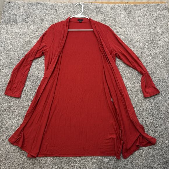 J. Jill Long Open Front Cardigan Medium Capsule Lagom Artsy Clean Girl Teacher - Picture 6 of 10